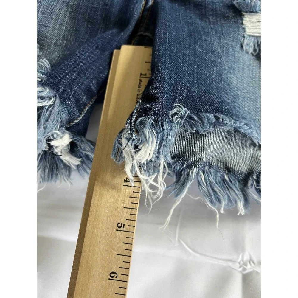 Glamour Farms Boutique Shorts‎ Womens Large Distressed Denim Frayed Hem Casual
